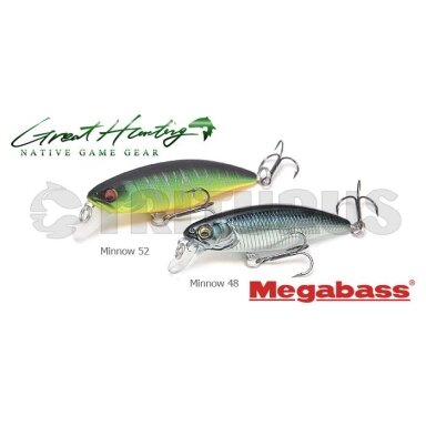 Megabass GREAT HUNTING MINNOW WORLD SPEC 48F / 48S – trout, chub and asp minnow Megabass GREAT HUNTING MINNOW WORLD SPEC 48F / 48S – trout, chub and asp minnow