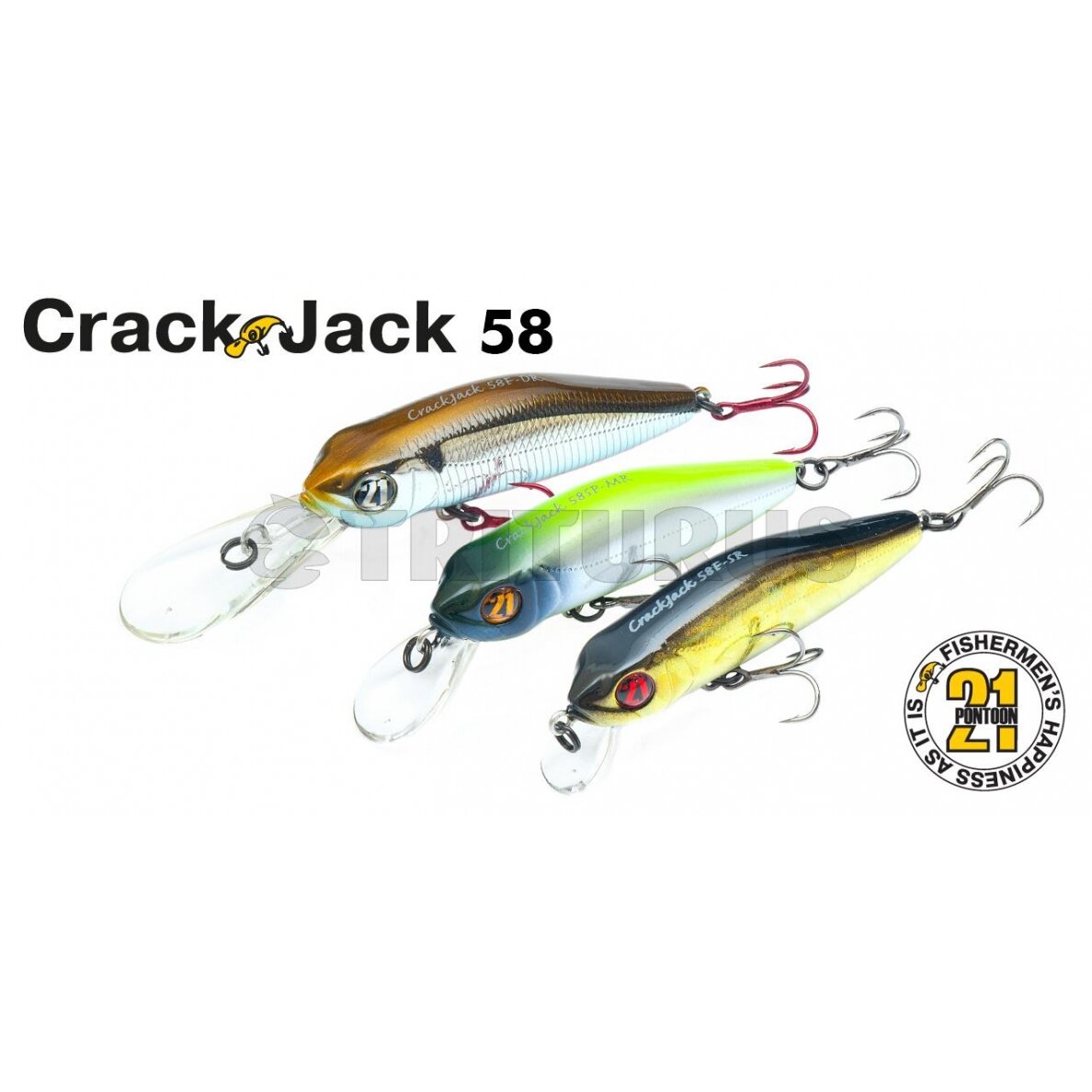 Pontoon21 CrackJack 58SP-DR 58 mm 5.7 g SP / Suspending DR 2.3–2.5 m (lure) Pontoon21 CrackJack 58SP-DR 58 mm 5.7 g SP / Suspending DR 2.3–2.5 m (lure)