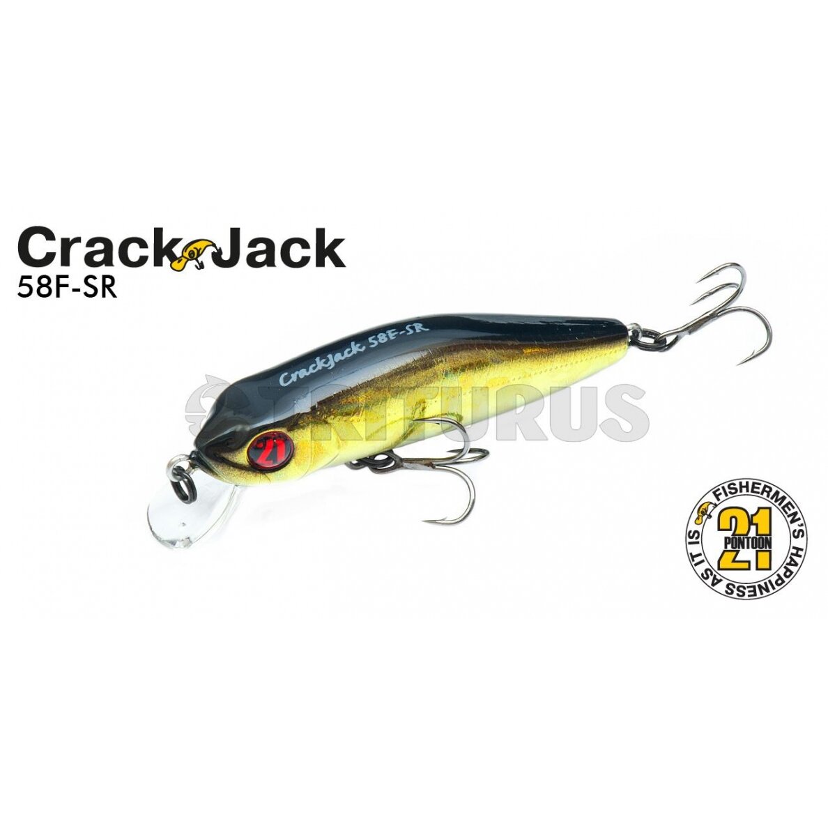 Pontoon21 CrackJack 58SP-DR 58 mm 5.7 g SP / Suspending DR 2.3–2.5 m (lure) 2 Pontoon21 CrackJack 58SP-DR 58 mm 5.7 g SP / Suspending DR 2.3–2.5 m (lure) 2