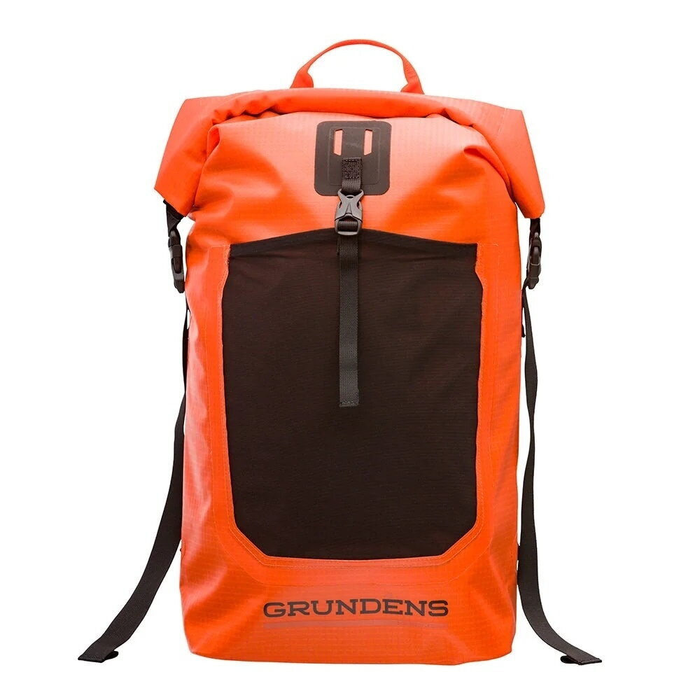 Grundens Bootlegger Roll Top Backpack 30L RED ORANGE, One Size