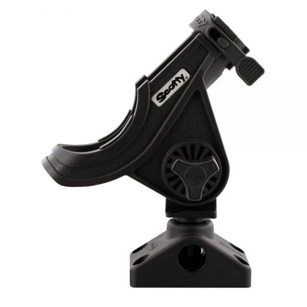 Scotty Baitcaster / Spinning Rod Holder, Black, w/ 0241 Side / Deck Mount