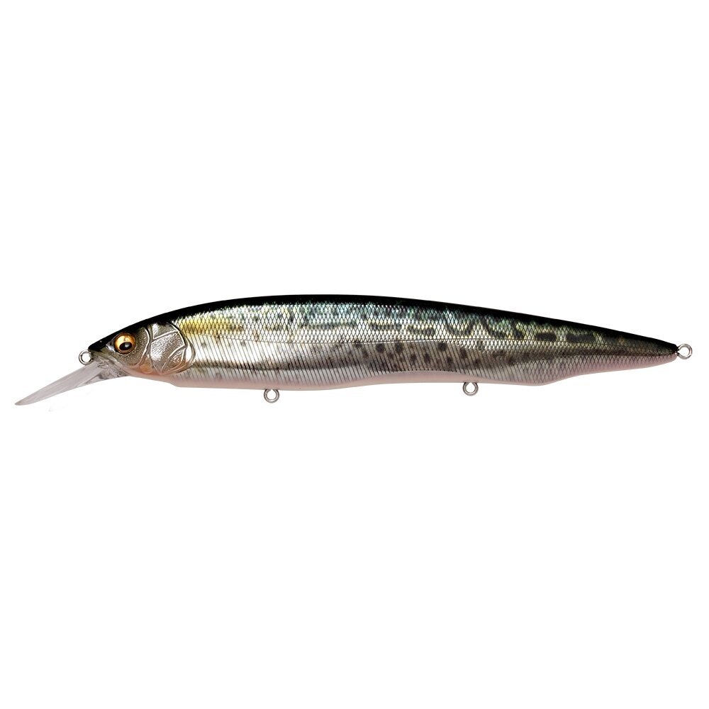 Megabass KANATA +1 – крупный плавающий минноу 160 мм, около 30 г, с заглублением до примерно 3,2 м. Основная цель – щука; также хорошо подходит для троллинга щуки и трофейного судака 18