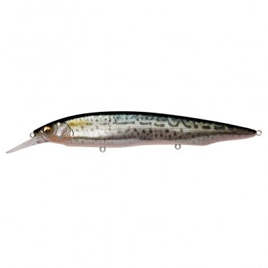 Megabass KANATA +1 – крупный плавающий минноу 160 мм, около 30 г, с заглублением до примерно 3,2 м. Основная цель – щука; также хорошо подходит для троллинга щуки и трофейного судака 18