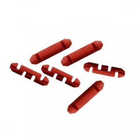 SCOTTY 2008-6 STOPPER BEADS BRAID LINE, RED, 6 PACK