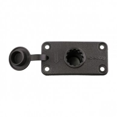 Flush Deck Mount, Black, w/ Rain Cap 1