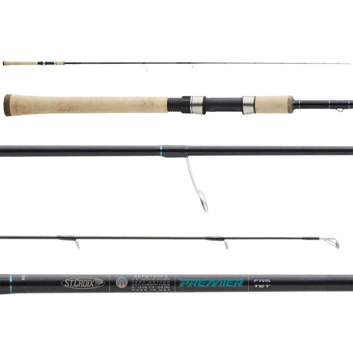 St.Croix PREMIER SPINNING SCPS66LF2 6'6 (198cm) 2pcs. 1,75-9g Fast